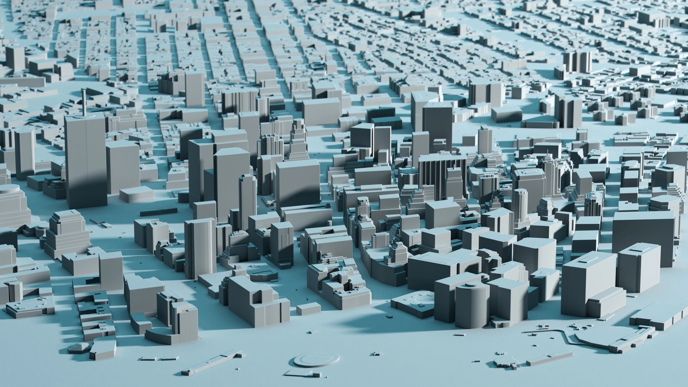 Urban planning model representing city development and land-use decisions